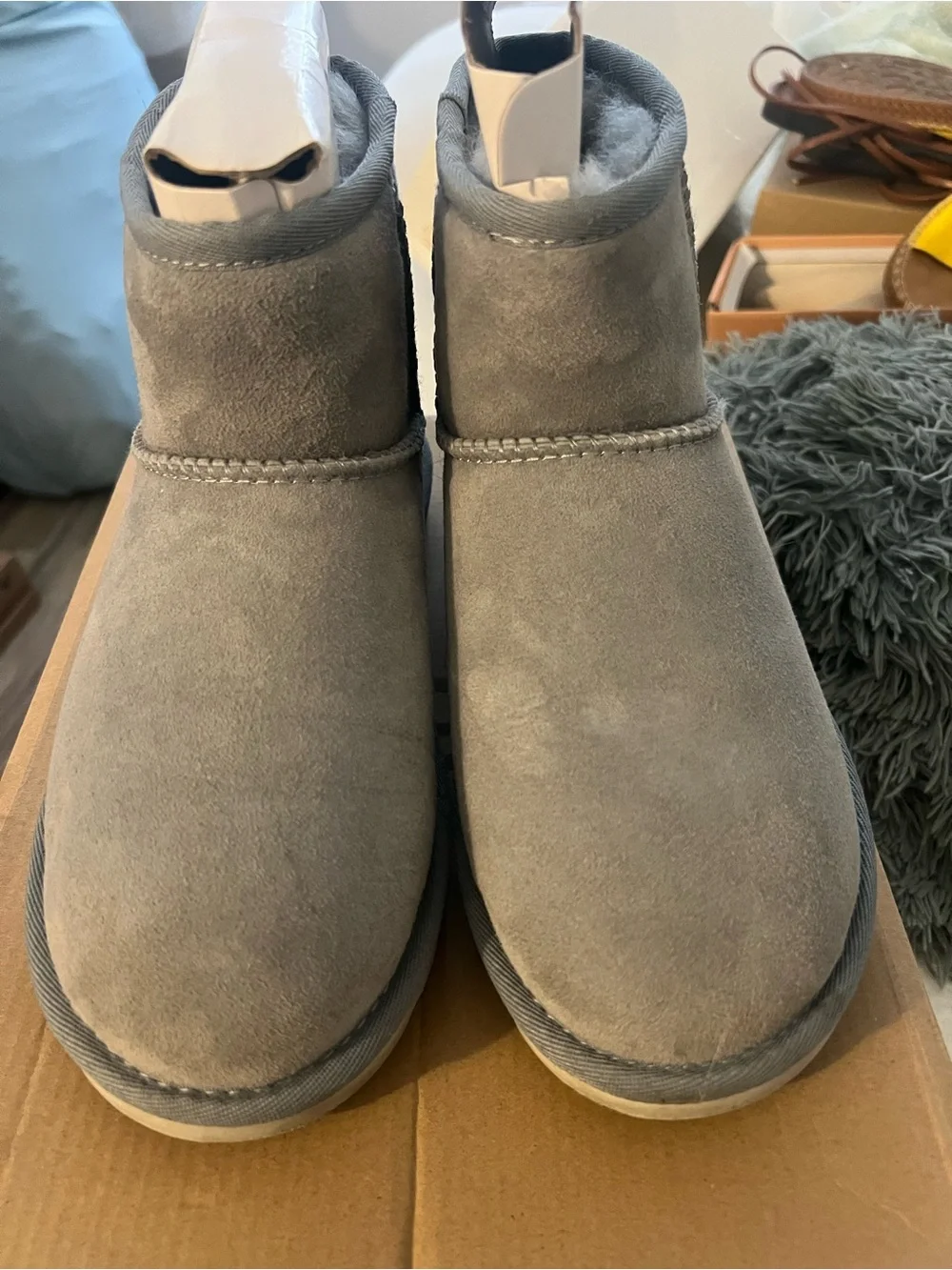 UGG Short Suede Boots in Gray - used once